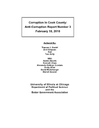Corruption in Cook County: Anti-Corruption Report Number 3