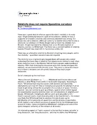 Relativity Does Not Require Spacetime Curvature Roger J Anderton R.J.Anderton@Btinternet.Com