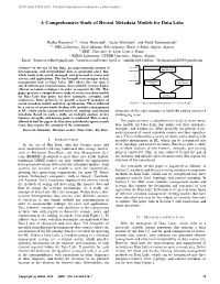 A Comprehensive Study of Recent Metadata Models for Data Lake