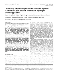 A New Base Pair with an Alternative Hydrogen Bonding Pattern Zunyi Yang, Daniel Hutter, Pinpin Sheng, A