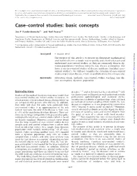 Case–Control Studies: Basic Concepts