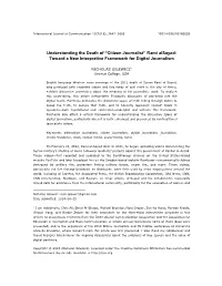 Citizen Journalist” Rami Alsayed: Toward a New Interpretive Framework for Digital Journalism