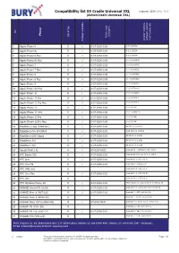 Compatibility List S9 Cradle Universal