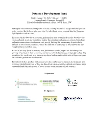 Data As a Development Issue