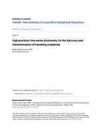 High-Precision Time-Series Photometry for the Discovery and Characterization of Transiting Exoplanets