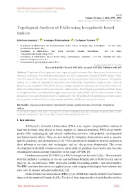 Topological Analysis of Pahs Using Irregularity Based Indices