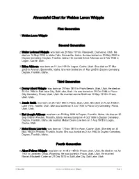 Ahnentafel Chart for Weldon Lavon Whipple