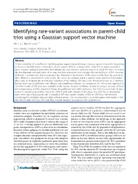 Identifying Rare-Variant Associations in Parent-Child Trios Using a Gaussian