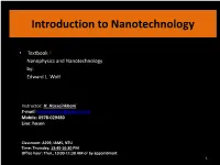 Introduction to Nanotechnology