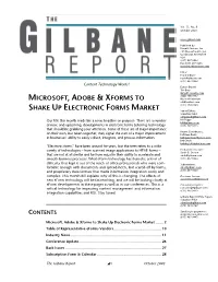 Microsoft, Adobe & W3C to Shake up Electronic Forms Market