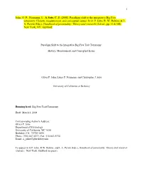 Paradigm Shift to the Big-Five Trait Taxonomy