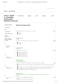 Week 2 - Handling Real-World Network Datasets
