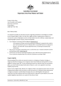 2019 Performance Report and Financial Acquittal
