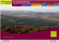53: South West Peak Area Profile: Supporting Documents