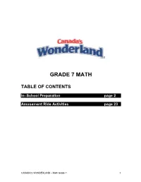 Grade 7 Math