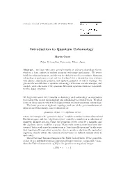 Introduction to Quantum Cohomology