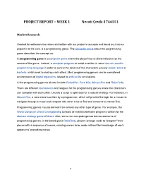 PROJECT REPORT – WEEK 1 Necati Çevik-1746551