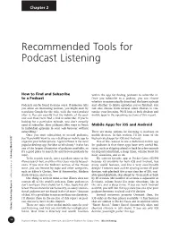 Recommended Tools for Podcast Listening