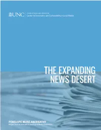The Expanding News Desert