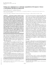 A Maximum Likelihood Approach