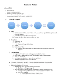 Contracts Outline