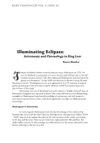 Illuminating Eclipses: Astronomy and Chronology in King Lear