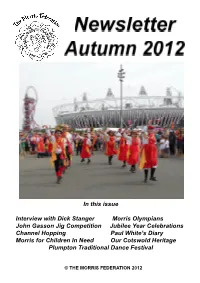 In This Issue Interview with Dick Stanger Morris Olympians John