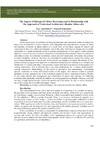 The Aspects of Biological Culture Recreating and Its Relationship with the Approach of Contextual Architecture (Bandar Abbas City)