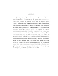 V ABSTRACT Optimizing Airflow Performance During Intake Valve