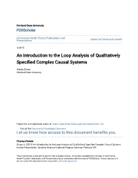 An Introduction to the Loop Analysis of Qualitatively Specified Complex Causal Systems