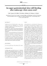 An Upper Gastrointestinal Ulcer Still Bleeding After Endoscopy: What Comes Next?