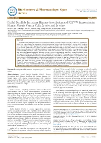 Diallyl Disulfide Increases Histone Acetylation and P21 WAF1