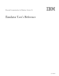 Emulator User's Reference