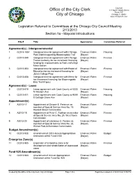 Referred Matters Report