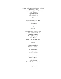 The Gap: Contemporary Playwriting Exercises Why We Need Them, Where They (Might) Come From, Some Examples, Some Test Studies, and Some Analyses