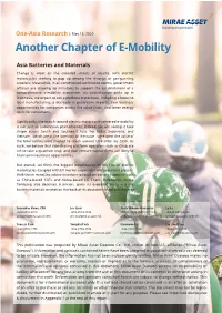 Another Chapter of E-Mobility
