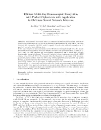 Efficient Multi-Key Homomorphic Encryption with Packed Ciphertexts