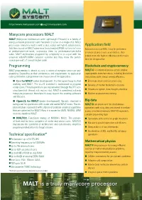 MALT Is a Truly Manycore Processor  Esg@Maltsystem.Com ✆ +7 (495) 133 6248
