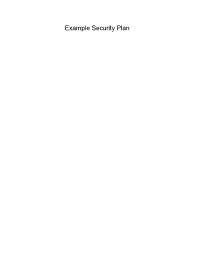 Security Plan Example