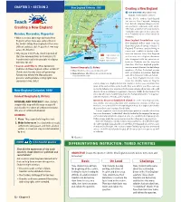 TIERED ACTIVITIES Creating a New England
