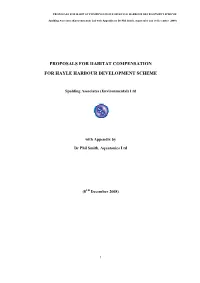 2008 Proposals for Habitat Compensation For