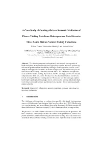 A Case-Study of Ontology-Driven Semantic Mediation of Flower