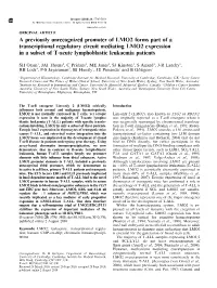 A Previously Unrecognized Promoter of LMO2 Forms Part of A