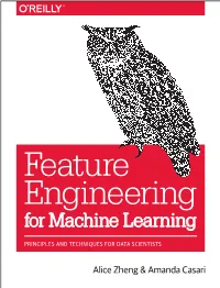 Feature Engineering for Machine Learning