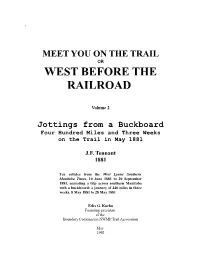 Jottings from a Buckboard (1881)