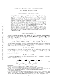 Pivot Duality of Universal Interpolation and Extrapolation Spaces