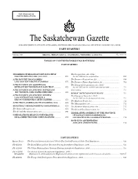 Sask Gazette, Part I, May 26, 2006