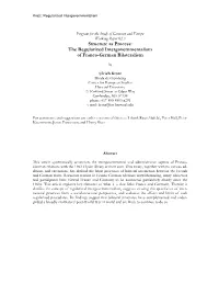 Structure As Process: the Regularized Intergovernmentalism of Franco-German Bilateralism