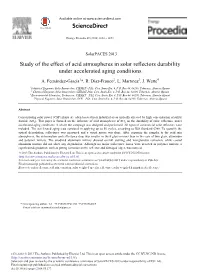 Study of the Effect of Acid Atmospheres in Solar Reflectors Durability Under Accelerated Aging Conditions