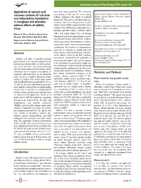 Application of Salicylic Acid Increases Contents of Nutrients And